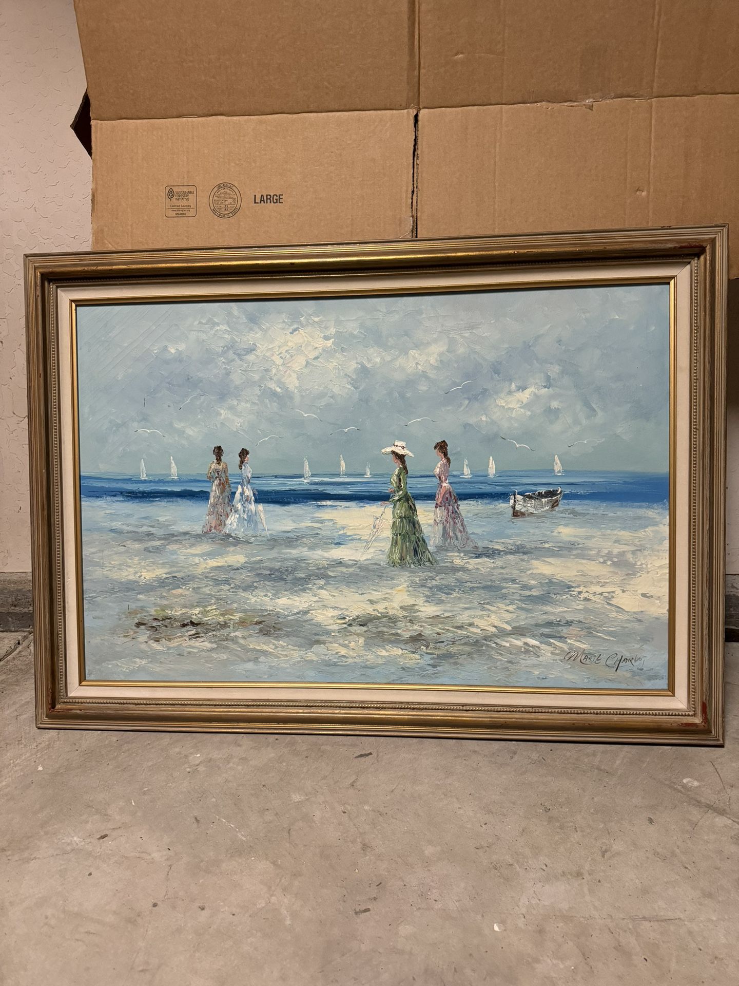 Painting With Beautiful Wood Frame 