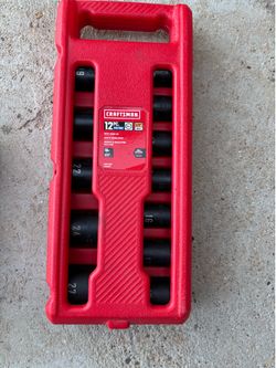 Craftsman 12 -Piece Metric 1/2-in Drive Set 6-point Impact Socket Set
