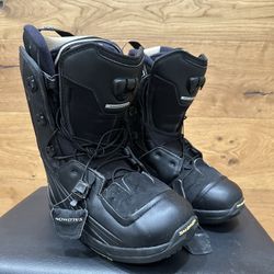 Salomon Malamute Snowboard Boots Men's US 7 Custom Fit Pro Black Used Freeride