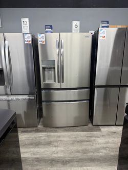 FRIGIDAIRE GALLERY STAINLESS STEEL COUNTER DEPTH FOUR DOOR REFRIGERATOR 😍