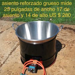 Set De Cazo Chicharronero Con Asiento Reforzado Grueso 