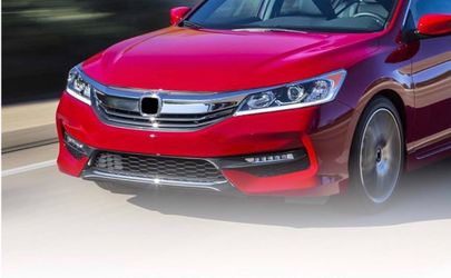 Front Bumper Grille Black With Chrome Grill Compatible With 2016 2017 Honda Accord