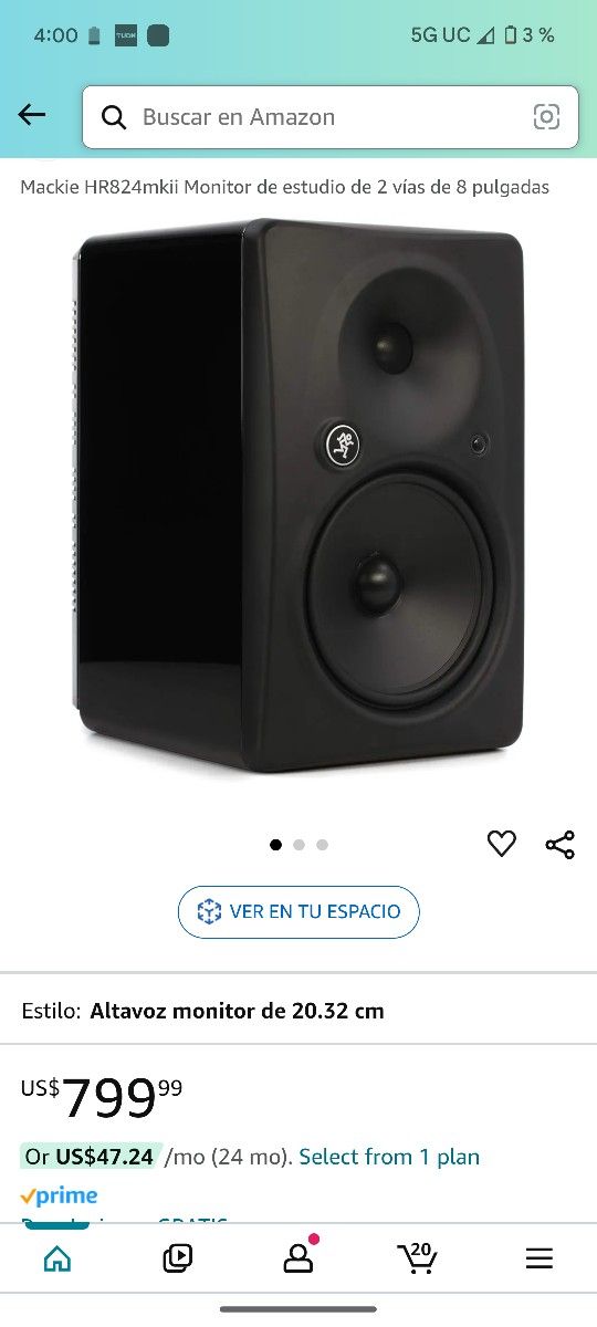 Mackie HR824mkii 8-Inch 2-Way Studio Monitor