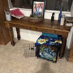 Wood Sofa/Consule Table