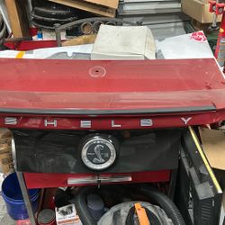 2013-14 Shelby GT 500 Trunk Lid Complete With Liner. color Is Candy Red Tri-Coat