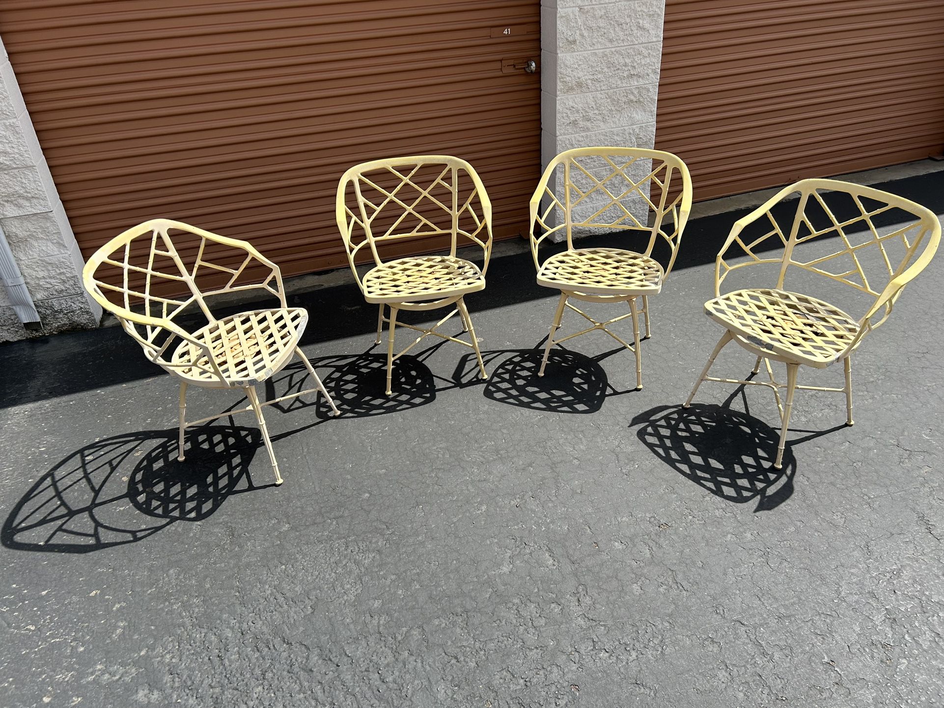 Mid-Century Brown Jordan Calcutta Captains Swivel Chairs