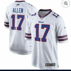 New! Men's Buffalo Bills Josh Allen White Game Player Jersey XL 

