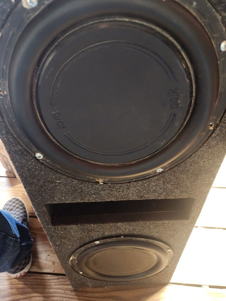 10" Db Polk Audio In Ported Box SVC 4 Ohm