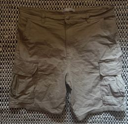 Primark Relaxed Fit Khaki Shorts 32W