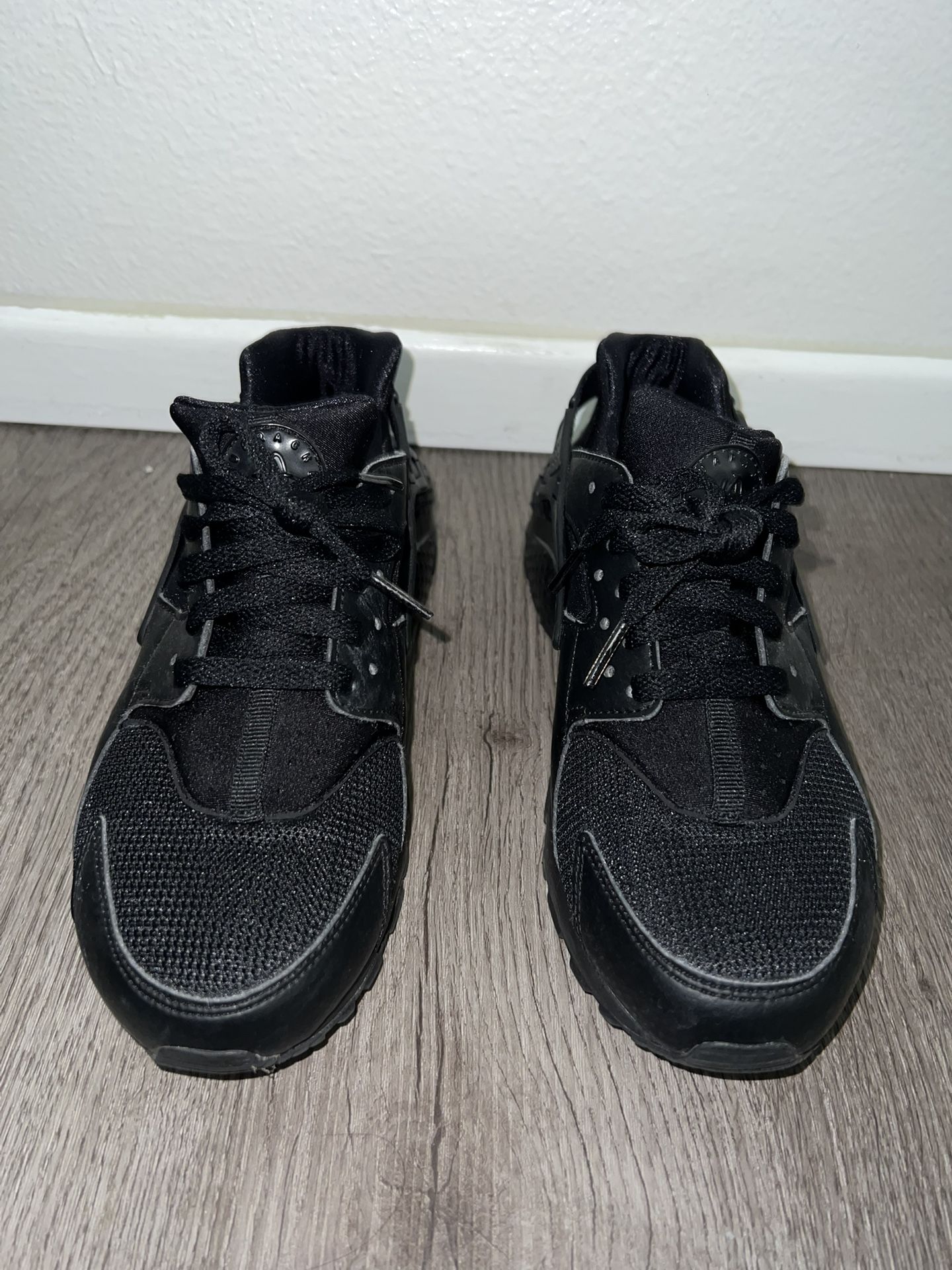Nike Kid's Huarache Run Shoes - All Black 5.5Y