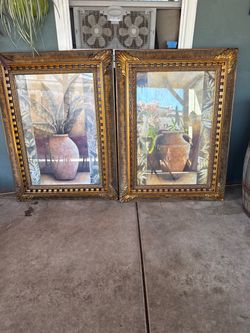 Set of two piece Hart paintings framed