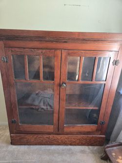 Antique Glass Door Hutch