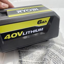 Ryobi 6AH 40v  Lithium Battery New
