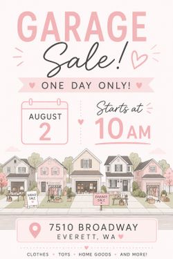 Garage sale tomorrow!