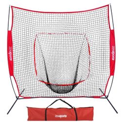 New ZenSports 7x7FT Portable Baseball Practice Net Softball Hitting Pitching Net W/Bag