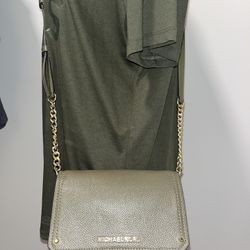 Michael Kors Hayes Crossbody In Olive Green
