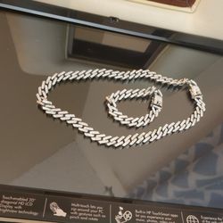 Custom Jewelry, Bijoux, Iced Cuban Style Link Set