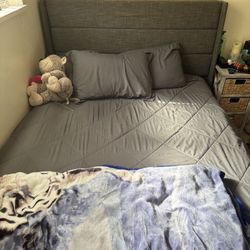 Full Size Bed And Bed Frame With Storage 