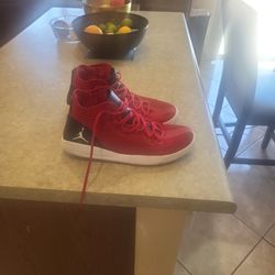 Jordan Prime Flight Size 12 Mens White Black And Red Sneakers 