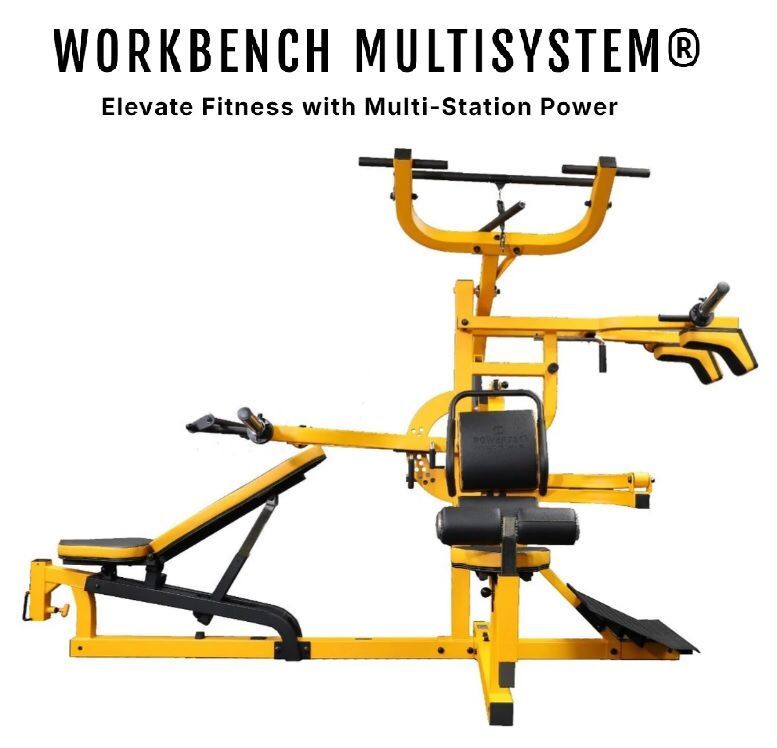 POWERTEC WORKBENCH MULTISYSTEM, Yellow, 4-Station/24+ Exercises