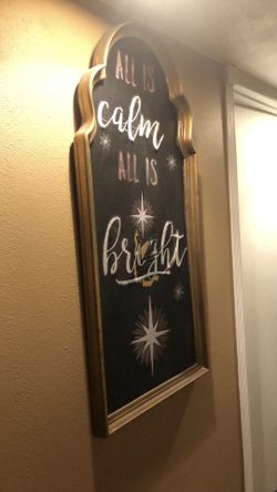 Chalk board with stickers