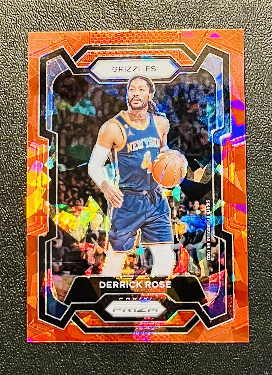 2023-24 Prizm Derrick Rose Red Cracked Ice Priam Grizzlies Knicks