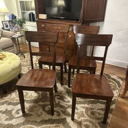 Solid Wood High Back Dining Chairs