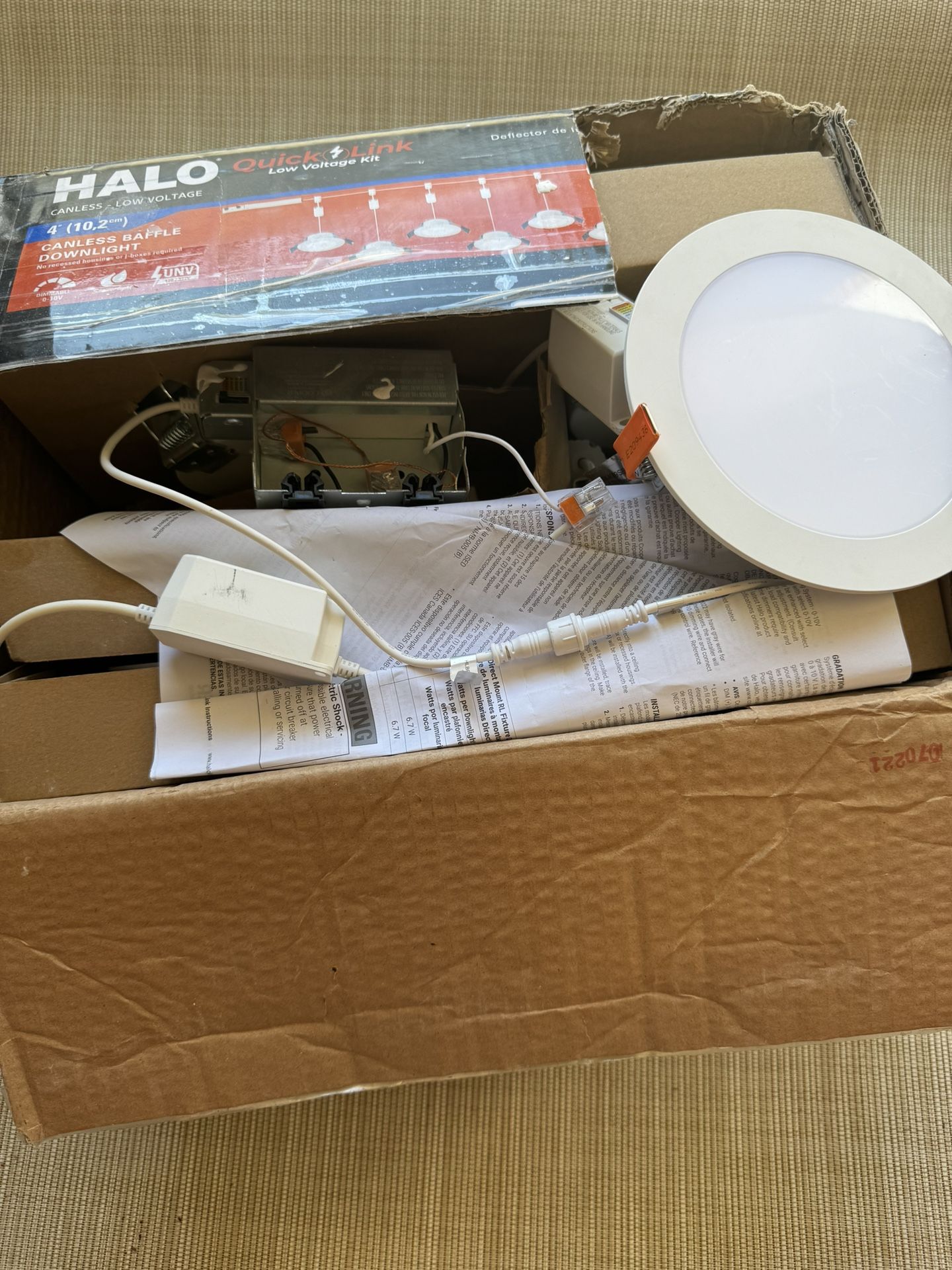 Halo Low Voltage Recessed Light Kit.