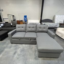 Gray Pullout Sofa Bed