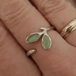 Leaf Open Silver Band S925