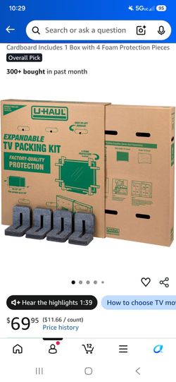 Extra Large U Haul moving TV Box