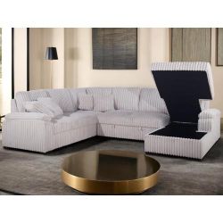 Beige Sleeper Sectional With Storage.  Super Soft 