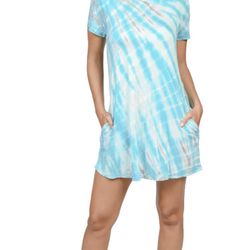 Tie Dye Hoodie flare dress S/M NWT