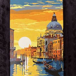 Framed Paint by Numbers - Venice - Fully Painted On Canvas