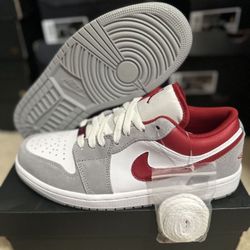 Air Jordan 1 Low SE Light Smoke Grey Gym Red Men’s DC6991-016 size 7.5 Brand New 