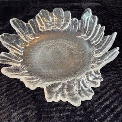 Vintage Christer Sjogren Swedish Glass Platter/ Bowl 