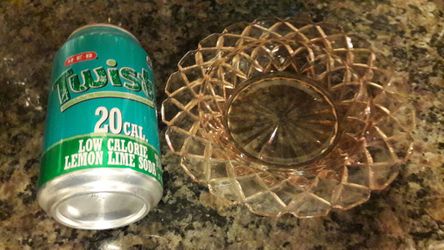 Depression glass salmon pink color hocking glass company 1938-1944 "waterford/waffle"