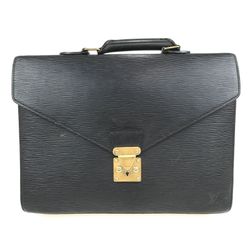 Louis Vuitton Authentic Serviette Conseiller M54422 Black Epi Leather Briefcase 11583