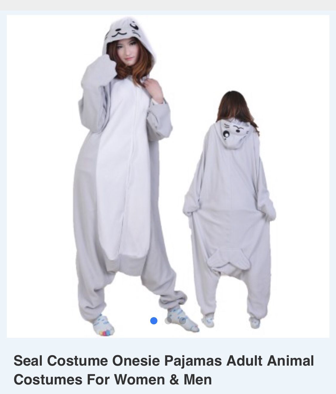 Onesies Gray Seal Pyjamas For Adults & Kids ( Sizes Small , Medium , Xlarge ) 
