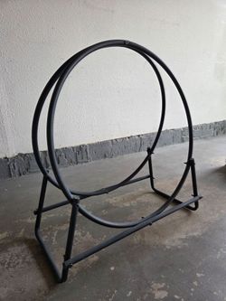 Firewood outdoor ring with cover