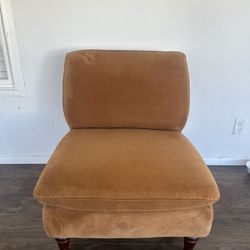Vintage burnt orange custom chair 