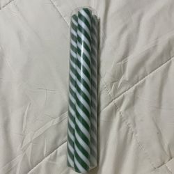 Set Of 3 Green Candy Cane Tapers 
