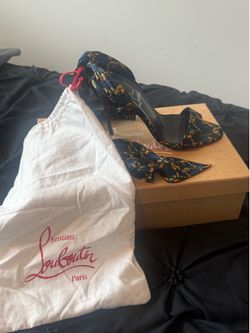 Christian Louboutin Silk Wrap Heels – Authentic Red Bottoms