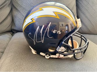 Shawn Merriman #56 signed full size new football NFL helmet