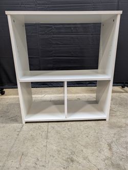 Versatile White Multi-Compartment Storage Shelf