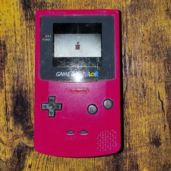 Nintendo GameBoy Color Handheld System Berry Pink Tested W/Pokemon yellow