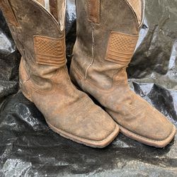 ARIAT Square Toe Mens Western Work Boots 10.5 D