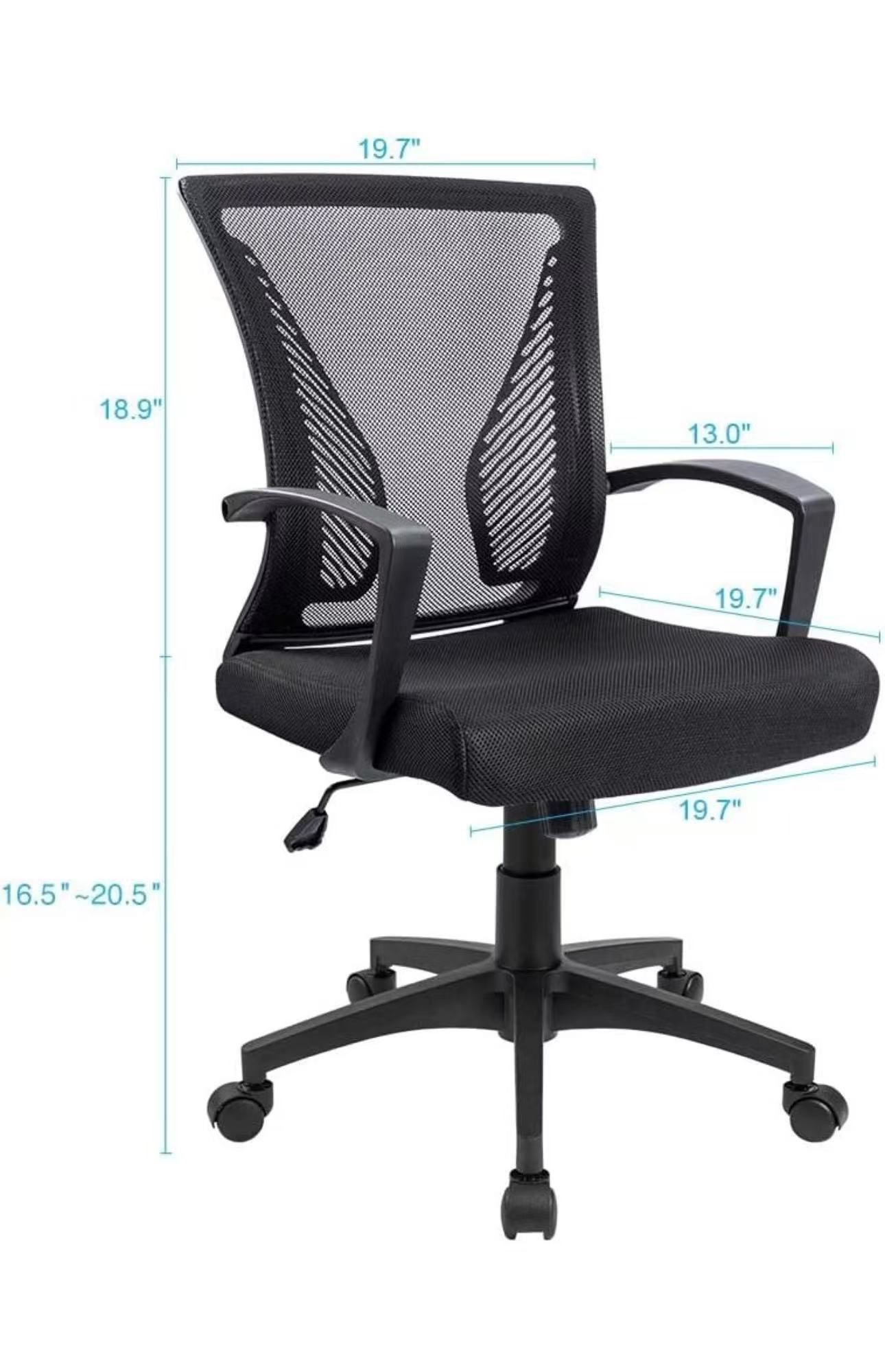 ❤️Office Chair Mid Back Swivel Lumbar Support Desk Chair