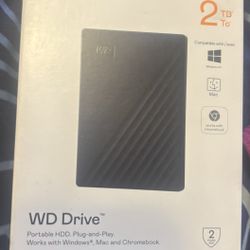 2 TB HARD DRIVE WD DRIVE PORTABLE HDD BRAND NEW