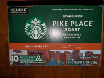 (10] LIMITED EDITION KEURIG STARBUCKS COFFEE PIKE PLACE K-CUP PODS Rich PRALINE